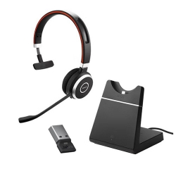 Jabra Evolve 65 SE UC Mono Headset, Includes Charging Stand & Link380a Dongle, Dual Connectivity, 2ys Warranty 6593-833-499