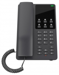 Grandstream GHP621 Desktop Hotel Voice IP Phone, Black, PoE, Wired Handset, 2 Lines, LCD, Gigabit Ethernet GHP621