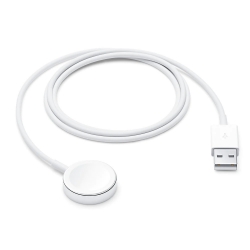 Pisen Apple Watch Magnetic Fast Charger to USB-A White (1m) - White, Lightweight, Easy-to-Carry Portable design, Smart Charging, Aluminium Alloy AAWMFCAB