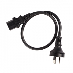 3m IEC C13 to Mains (7.5A/1800W Limit) Power Cable | Black 011.180.0077