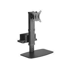 Brateck Vertical Lift Monitor Stand With Thin Client CPU Mount Fit Most 17"-32" Monitor Up to 8KG VESA 75x75,100x100(Black) LDT67-T01MP-B