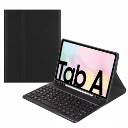 Samsung Galaxy Tab A8 (10.5") Bluetooth Keyboard Leather Cover Case - Black (C105464), 10M Bluetooth Connection, Pencil Holder, 120Hz TouchPad C105464