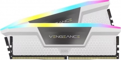 Corsair Vengeance RGB 32GB (2x16GB) DDR5 UDIMM 6000MHz C36 1.4V Desktop Gaming Memory White CMH32GX5M2E6000C36W