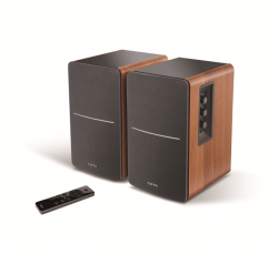 Edifier R1280DBS - 2.0 Lifestyle Bookshelf Bluetooth Studio Speakers - Optical/Coaxial, Bluetooth, Line In1, Line2, R/L: 21W+21W Brown R1280DBS-BROWN