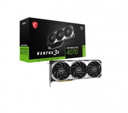 MSI nVidia GeForce RTX 4070 VENTUS 3X E 12G OC Video Card 2505 MHz Boost Clock, 12GB GDDR6X,DisplayPort x 3 (v1.4a),HDMI x 1 RTX 4070 VENTUS 3X E 12G OC