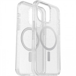 OtterBox Symmetry+ MagSafe Apple iPhone 15 Pro Max (6.7") Case Stardust (Clear Glitter) - (77-93089), Antimicrobial,DROP+ 3X Military Standard 77-93089
