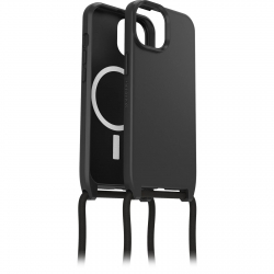OtterBox React Necklace MagSafe Apple iPhone 15 (6.1") Case Black - (77-93593), DROP+ Military Standard, Detachable Nylon Rope, Hard Case 77-93593