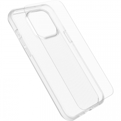 OtterBox React Case with Screen Protector Apple iPhone 15 Pro Max (6.7") Clear - (78-81237), DROP+ Military Standard Case , 2X Anti-Scratch 78-81237