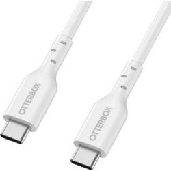 OtterBox USB-C to USB-C (2.0) PD Fast Charge Cable (1M) -White(78-81359),3 AMPS (60W),Samsung Galaxy,Apple iPhone,iPad,MacBook,Google,OPPO,Nokia 78-81359