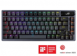 ASUS ROG AZOTH/NXSM/PBT Gaming Keyboard, OLED Display, Storm Switch, 75 Keys, Tri-mode Connection, Black ROG AZOTH/NXSM/PBT (Storm Switch)