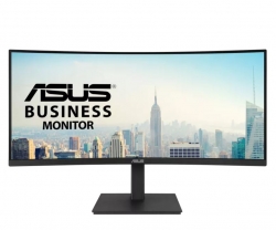 ASUS VA34VCPSN Docking Monitor 34 inch, 3440 x 1440, 1500R Curvature, Frameless, USB-C PD 65W, RJ45, USB hub, Low Blue Light, Flicker Free, Ergonomi