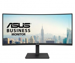 ASUS VA34VCPSN Docking Monitor – 34 inch, 3440 x 1440, 1500R Curvature, Frameless, USB-C PD 65W, RJ45, USB hub, Low Blue Light, Flicker Free, Ergonomi VA34VCPSN