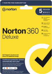 Norton 360 Deluxe 50GB AU 1 User, 5 Devices, 12 Months, Digital Key 21441469