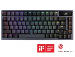 ASUS ROG AZOTH/NXSW/PBT (Snow Switch) Gaming Keyboard, OLED Display,Snow Switch, 75 Keys, Tri-mode Connection, ROG AZOTH/PBT/BLK (Snow Switch)