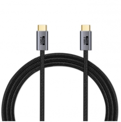 Pisen Braided USB-C to USB-C (3.2 Gen2) Cable (1M) - Black, 5A/100W PD, 20Gbps Data Transfer Speed,8K@60Hz Video,Best for Laptop & other USB-C devices 6.97655E+12