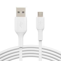 Belkin BoostCharge Micro-USB to USB-A Cable (1m/3.3ft) - White (CAB005bt1MWH), 7.5W, 480Mbps, 8,000+ bends tested, USB-IF Certified CAB005bt1MWH