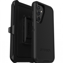 OtterBox Defender Samsung Galaxy S23 FE Case Black - (77-94283), DROP+ 4X Military Standard, Multi-Layer, Included Holster, Raised Edges,Rugged 77-94283