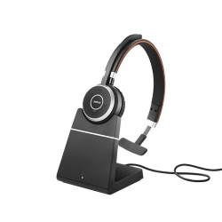 Jabra Evolve 65 SE MS Wirless Bluetooth Mono Headset, Includes Charging Stand & Link380a Dongle, Dual Connectivity, 2ys Warranty 6593-833-399