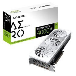 Gigabyte nVidia GeForce RTX 4060 Ti AERO OC 16GD GDDR6 Video Card, PCI-E 4.0, 2535 MHz Core Clock, 2x DP 1.4a, 2x HDMI 2.1a GV-N406TAERO OC-16GD