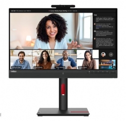 Lenovo ThinkVision T24mv-30 23.8" FHD USB-C Docking Monitor IPS 1920x1080 16:9 Height Adj Tilt Swivel Pivot DP HDMI USB-C LAN 4xUSB3.2 Hub Cam Mic Spe 63D7UAR3AU