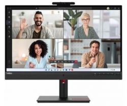 Lenovo ThinkVision T27hv-30 27" QHD Monitor IPS 2560x1440 16:9 Height Adjustable Tilt Swivel Pivot Webcam MIC Speaker DP HDMI USB-C LAN DP 4xUSB3.2 hu 63D6UAR3AU