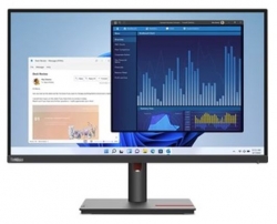 Lenovo ThinkVision T27P-30 27" UHD Monitor 4K 3840x2160 16:9 Height Adjustable Tilt Swivel Pivot DP HDMI USB-C 3xUSB3.2 Hub 3yr 63A9GAR1AU