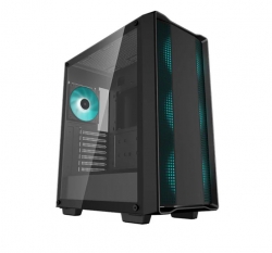 DeepCool CC560 V2 Black Mid-Tower Computer Case, Tempered Glass Window, 4x Pre-Installed LED Fans, Top Mesh Panel, Support Up To 6x120mm or 5x140mm AI R-CC560-BKGAA4-G-2