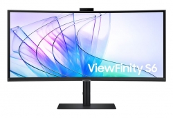 Samsung 34" ViewFinity S65VC UWQHD Ultra 3440x1440 1000R 5ms VA Curved DP HDMI Headphone USB-C LAN HAS Tilt Swivel Business IR Camera Monitor LS34C650VAEXXY