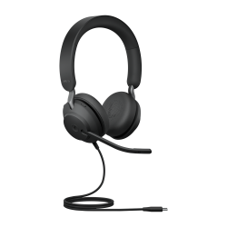 Jabra Evolve2 40 SE Wired USB-C MS Stereo Headset, 360° Busy Light, Noise Isolationg Ear Cushions, 2Yr Warranty 24189-999-899