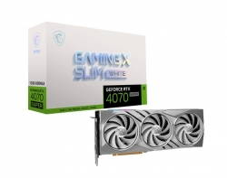 MSI GeForce RTX 4070 SUPER 12G GAMING X SLIM WHITE Video Card 2595 MHz Boost Clock, 16GB GDDR6X,DisplayPort x 3 (v1.4a),HDMI x 1 GeForce RTX 4070 SUPER 12G GAMING X SLIM WHITE