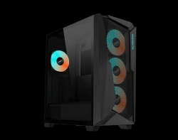 Gigabyte C301V2 RGB Tempered Glass E-ATX Black Mid Tower Gaming Chassis 2x3.5" 2x2.5" 2xUSB3.0 Detachable Dust Filter Liquid Cooling PSU Standard ATX GB-C301GBV2