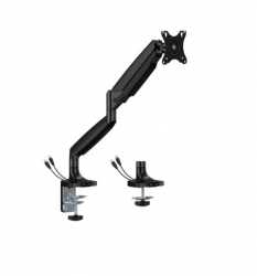 BrateckLDT82-C012UCE SINGLE SCREEN HEAVY-DUTY MECHANICAL SPRING MONITOR ARM WITH USB PORTS For most 17"~45" Monitors, Matte Black(New) LDT82-C012UCE-BK