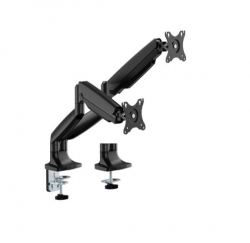 Brateck LDT82-C024-BK DUAL SCREEN HEAVY-DUTY GAS SPRING MONITOR ARM For most 17"~35" Monitors, Matte Black(New) LDT82-C024-BK