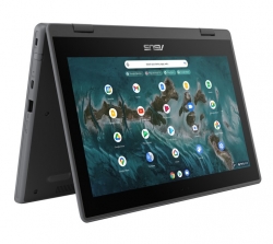 ASUS Chromebook Flip CR1 11.6" Touch Rugged Intel Celeron N4500 4GB 32GB Chrome OS Dual Camera Pen Stylus WiFi6 1YR Student 2 in 1 Convertible Laptop CR1100FKA-BP0322