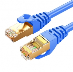 8Ware CAT7 Cable 1m (100cm) - Blue Color RJ45 Ethernet Network LAN UTP Patch Cord Snagless CAT7-F-1BLU
