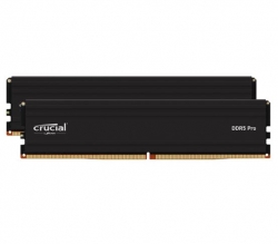 Crucial Pro 32GB (2x16GB) DDR5 UDIMM 6000MHz CL36 Black Heat Spreaders Overclocking Support Intel XMP AMD Ryzen Desktop PC Gaming Memory CP2K16G60C36U5B
