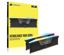 Corsair Vengeance RGB 32GB (2x16GB) DDR5 UDIMM 6800MHz C40 1.4V Desktop Gaming Memory Black CMH32GX5M2B6800C40