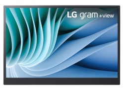 LG Gram +View 16” Portable Monitor WQXGA 2K 2560x1600 16:10 2xUSB-C Auto Rotate Tilt Pivot Power Delivery DisplayPort Anti-Glare Alternate Mode 670g 16MR70