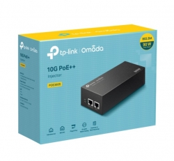 TP-Link POE380S Omada 10G PoE++ Injector PORT: 1× 10Gbps PoE Port, 1× 10Gbps Non-PoE Port, SPEC: 802.3bt/at/af Compliant, 90 W PoE Power, Data and Pow POE380S