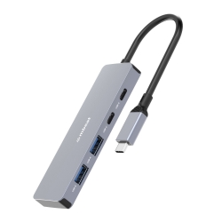 mbeat Elite 4-Port 10Gbps USB-C Gen 2 Hub (2A+2C) Blazing Fast Gen 2 Speeds Versatile USB Connectivity Effortless Data Expansion MB-XCH-01GRY