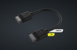 Corsair iCUE LINK Cable - 2x 100mm, Dual Cable pack Black Stright connectors CL-9011121-WW