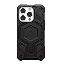 UAG Monarch Pro MagSafe Apple iPhone 15 Pro (6.1") Case - Kevlar Black (114221113940), 25ft. Drop Protection(7.6M),5 Layers of Protection,10 Yr. WTY. 1.14221E+11