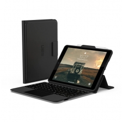 UAG Integrated Bluetooth Keyboard with trackpad Apple iPad (10.2") (9th /8th/7th Gen) Case - Black (124413114031), DROP+ Military Standard 1.24413E+11