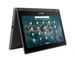 ASUS Chromebook 11.6" HD, N4500, 4, 32, Rugged, ZTE, Dark grey, 2xUSB-A, 2xUSB-C, ChromeOS, 1Y CR1100CKA-GJ0144