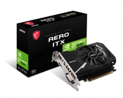 MSI nVidia GeForce GT 1030 AERO ITX 4GD4 OC Video Card, PCI-e 3.0, 1430 MHz Boost Clock, 1x HDMI 2.0 1x DVI GeForce GT 1030 AERO ITX 4GD4 OC