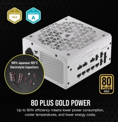 Corsair RMx Shift White Series, RM750x Shift White, 750 Watt, 80 PLUS GOLD Certified, Fully Modular Power Supply CP-9020273-AU