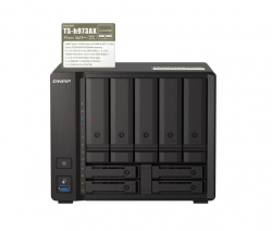 Qnap TS-h973AX 9-Bay NAS AMD Ryzen Embedded V1500B quad-core eight threads 2.2 GHz processor 32G Hot-swappable 2 x2.5GbE 1x10GBASE-T 4xUSB3.2 3YR WTY