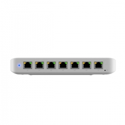 Ubiquiti Ultra 210W, Compact 8-port Layer 2 GbE PoE Switch Versatile Mounting Option,7 GbE PoE+ Output& 1 GbE port, Optiona PoE++ Input, Incl 2Yr Warr
