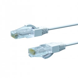 1m CAT6A THIN U/UTP LSZH 28 AWG RJ45 Network Cable | White - 004.650.3003