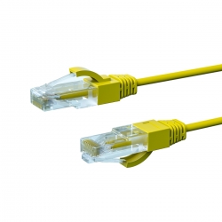 1.5m CAT6A THIN U/UTP LSZH 28 AWG RJ45 Network Cable | Yellow - 004.650.6004